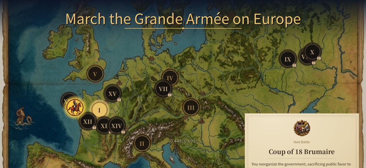 Napoleonic conquest map